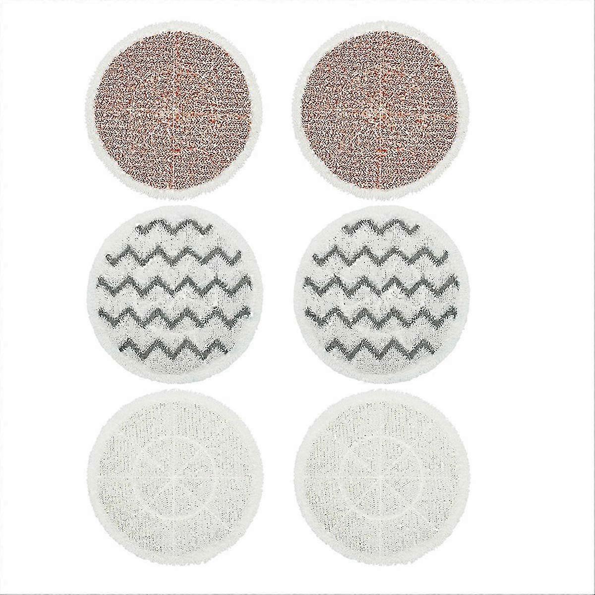 6Pcs compatible with Scrubbing Steam Mop Replacement Pad