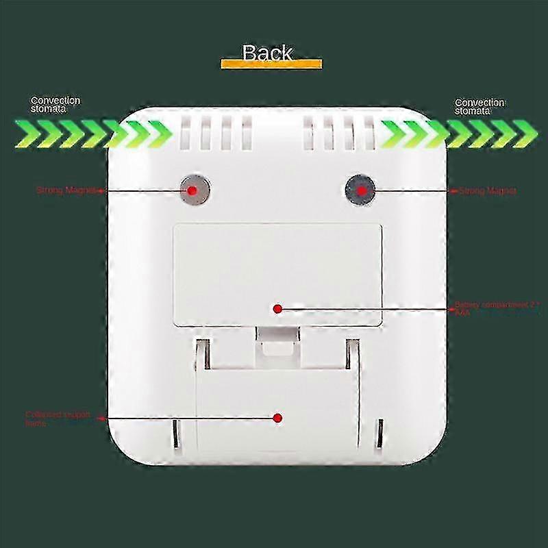 Electronic Digital Temperature Humidity Meter Hygrometer Weather Station Clock White