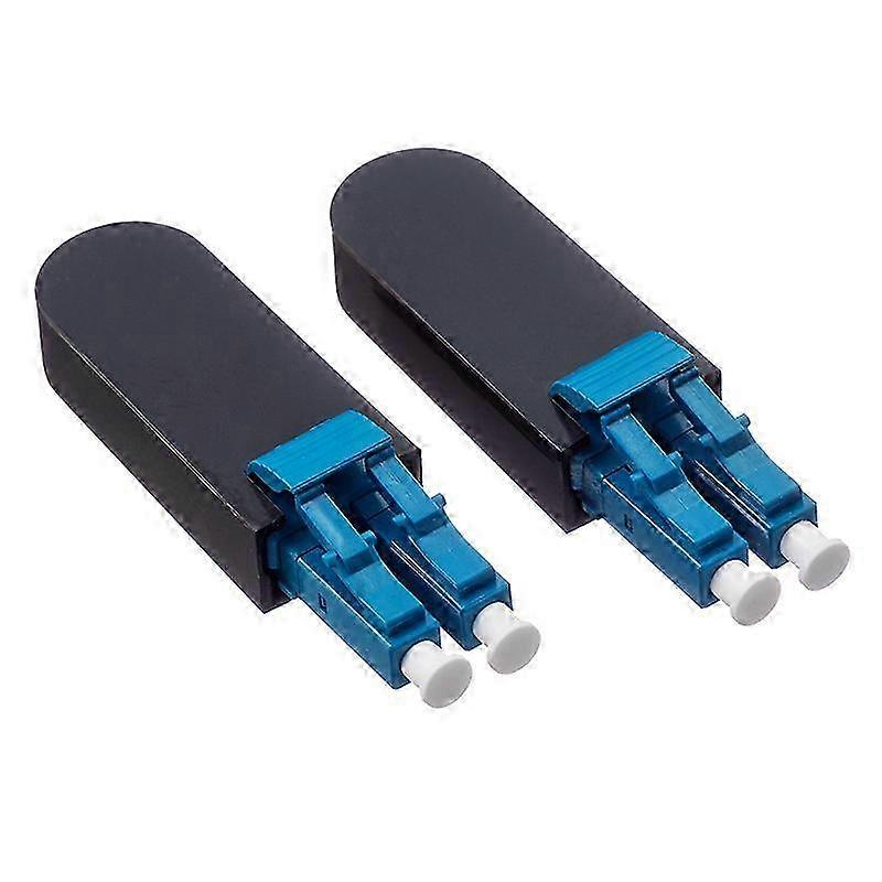 Singlemode LC/UPC Fiber Optic Loopback Adapter Cable, Singlemode 9/125 Test Plug for Test Applications, 2-Pack