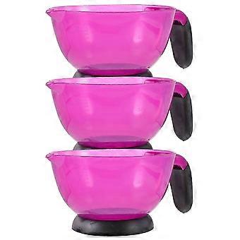 Hair Coloring Bowl Diy Hair Dye No Mess No Hassle For Salon Barbershop Hairdressers Purple 12x7cm 3Pcs
