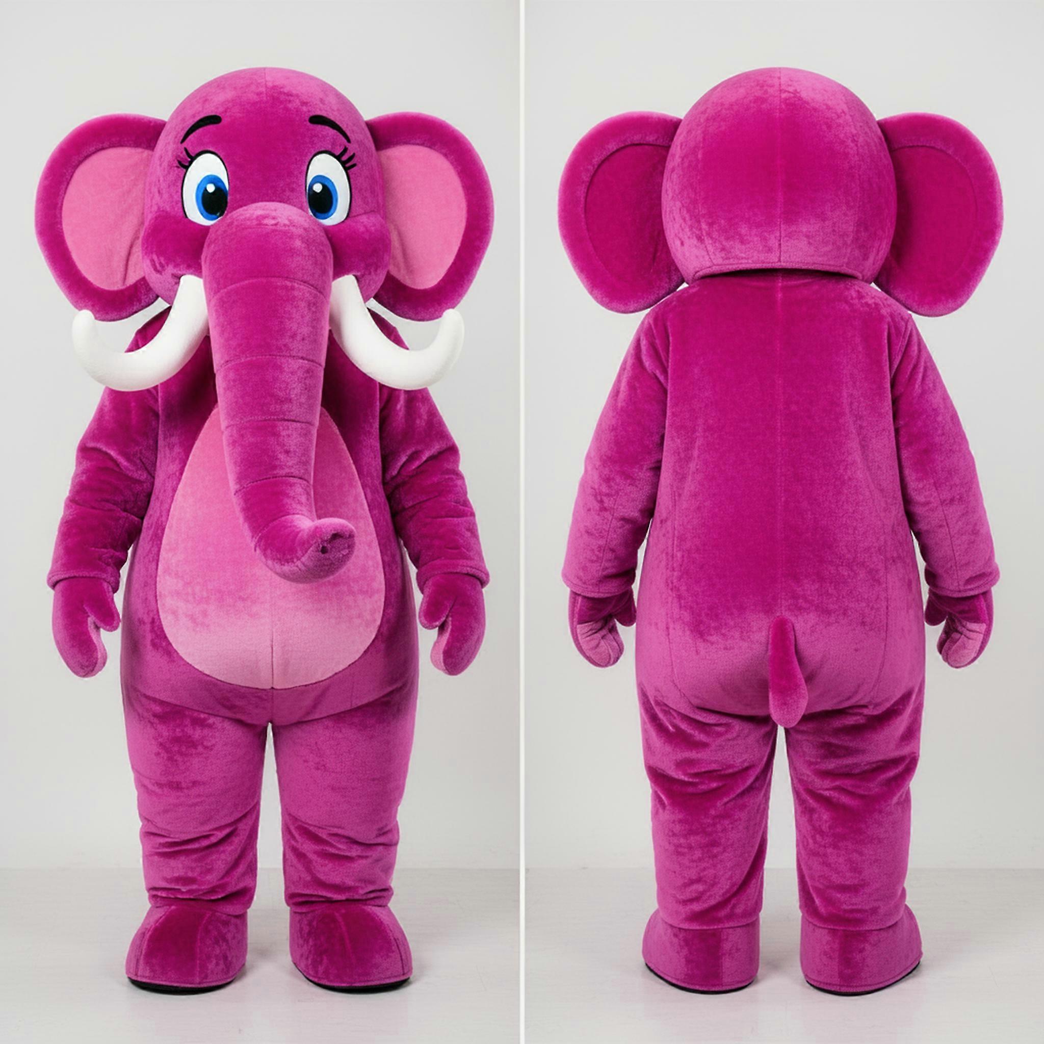 MASTICOT Magenta Plush Mammoth Mascot