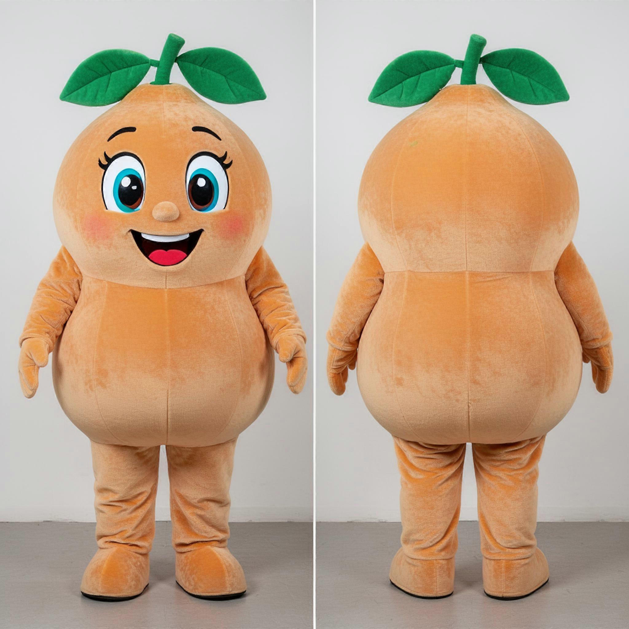 MASTICOT Tan Plump Grapefruit Mascot