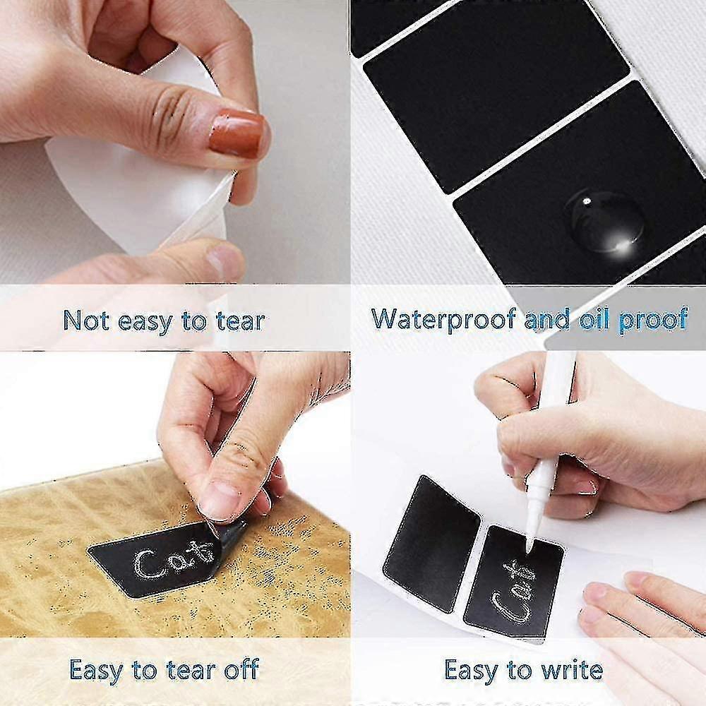 2pcs Chalkboard Labels,waterproof Reusable Blackboard Stickers Kit