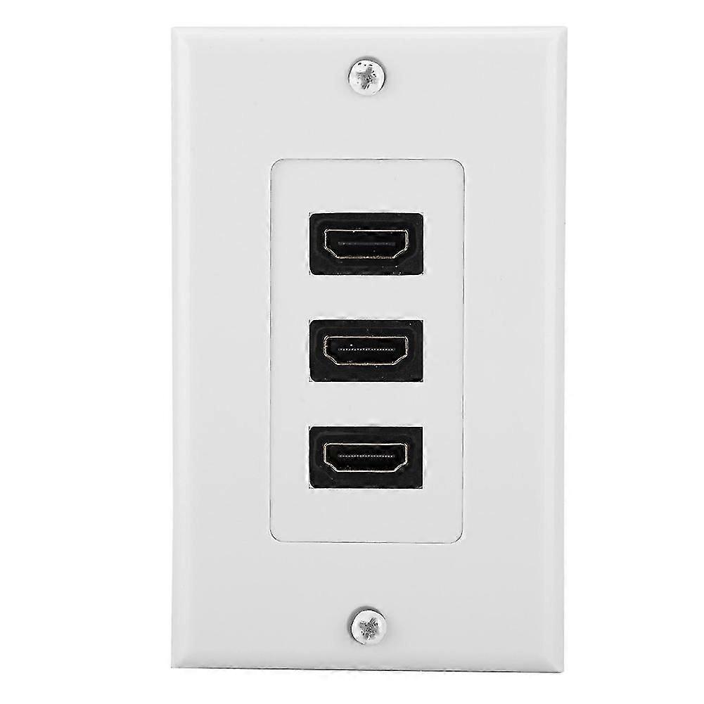 3-port HDMI HD Video Panel Socket USB Hub Adapter Wall Socket