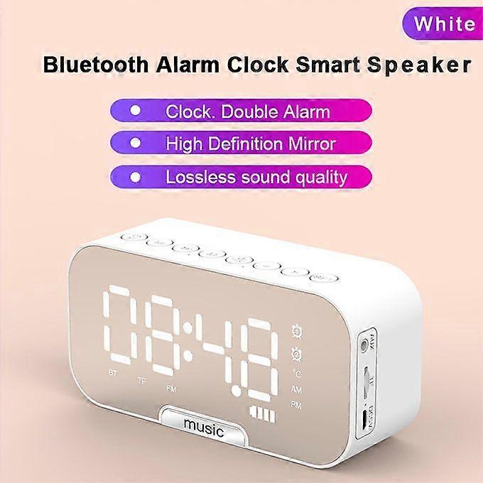 Wireless Bluetooth Speaker Portable Alarm Clock FM Radio