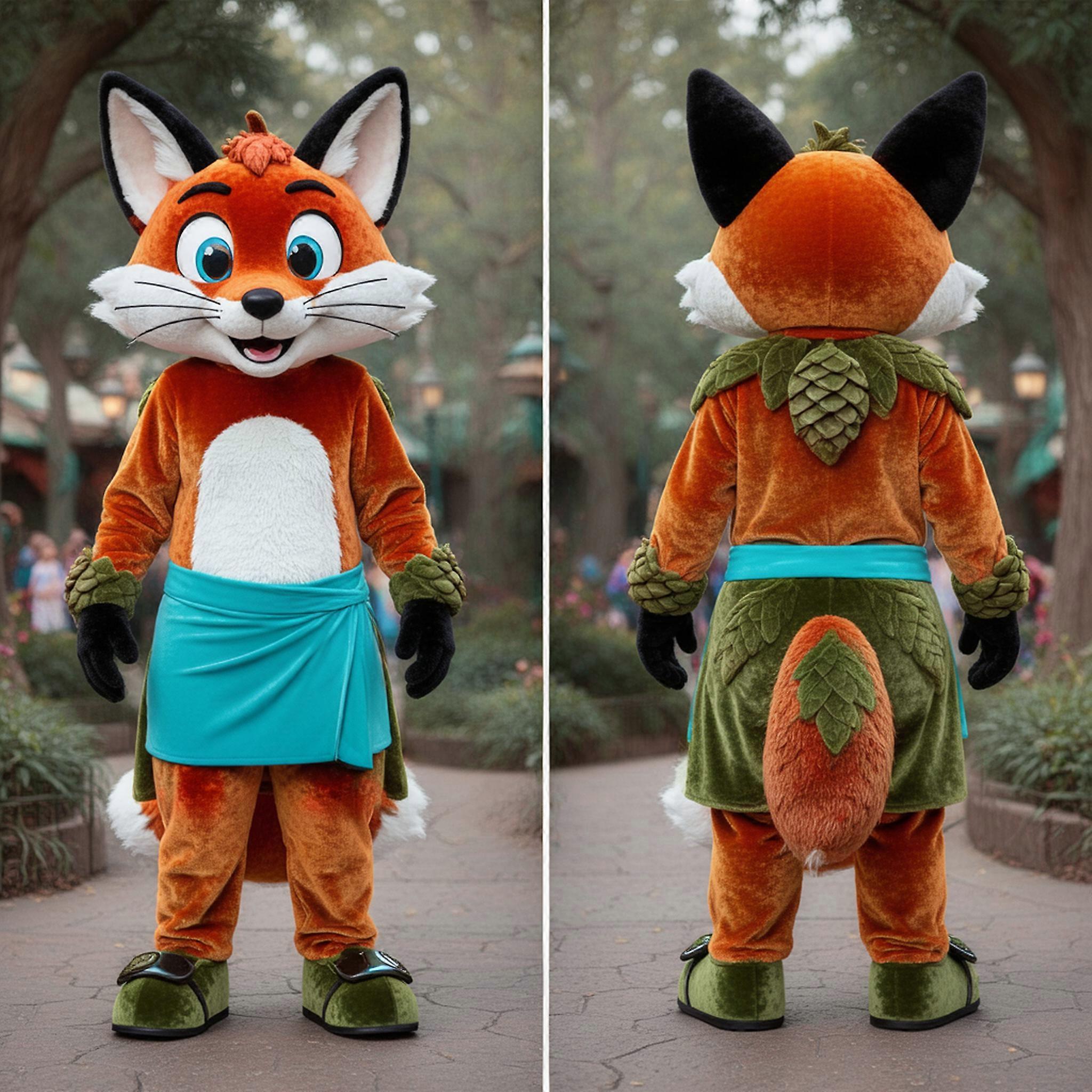 MASTICOT Turquoise Forest Fox Momentum Mascot