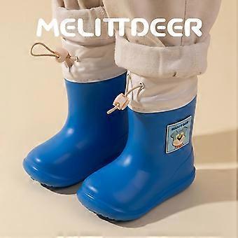 Kids Rain Boots Waterproof Slip-Resistant, Cute Cartoon Design with Adjustable Closure, Unisex Water Shoes for Boys and Girls, School Play