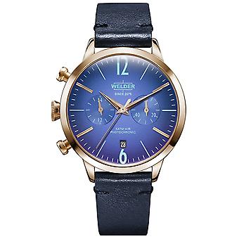 Welder smoothy Watch for Unisex Analog Quartz with Cowskin Bracelet WRC106