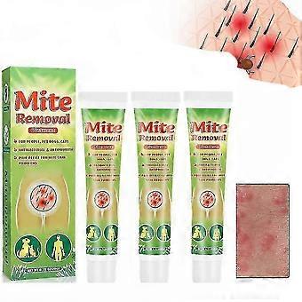 Natural Itch Relief & Mite Control Cream, 3-Pack, Antibacterial Universal Formula for Pets & People