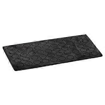 Elastische Buffer cilindrisch - Ø10mm, Hoogte 1mm, zwart (50 st.)