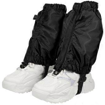 Waterproof Hiking Gaiters Breathable Lightweight Snow Gaiters Adjustable Elastic Fit Black for Outdoor Walking and Climbing