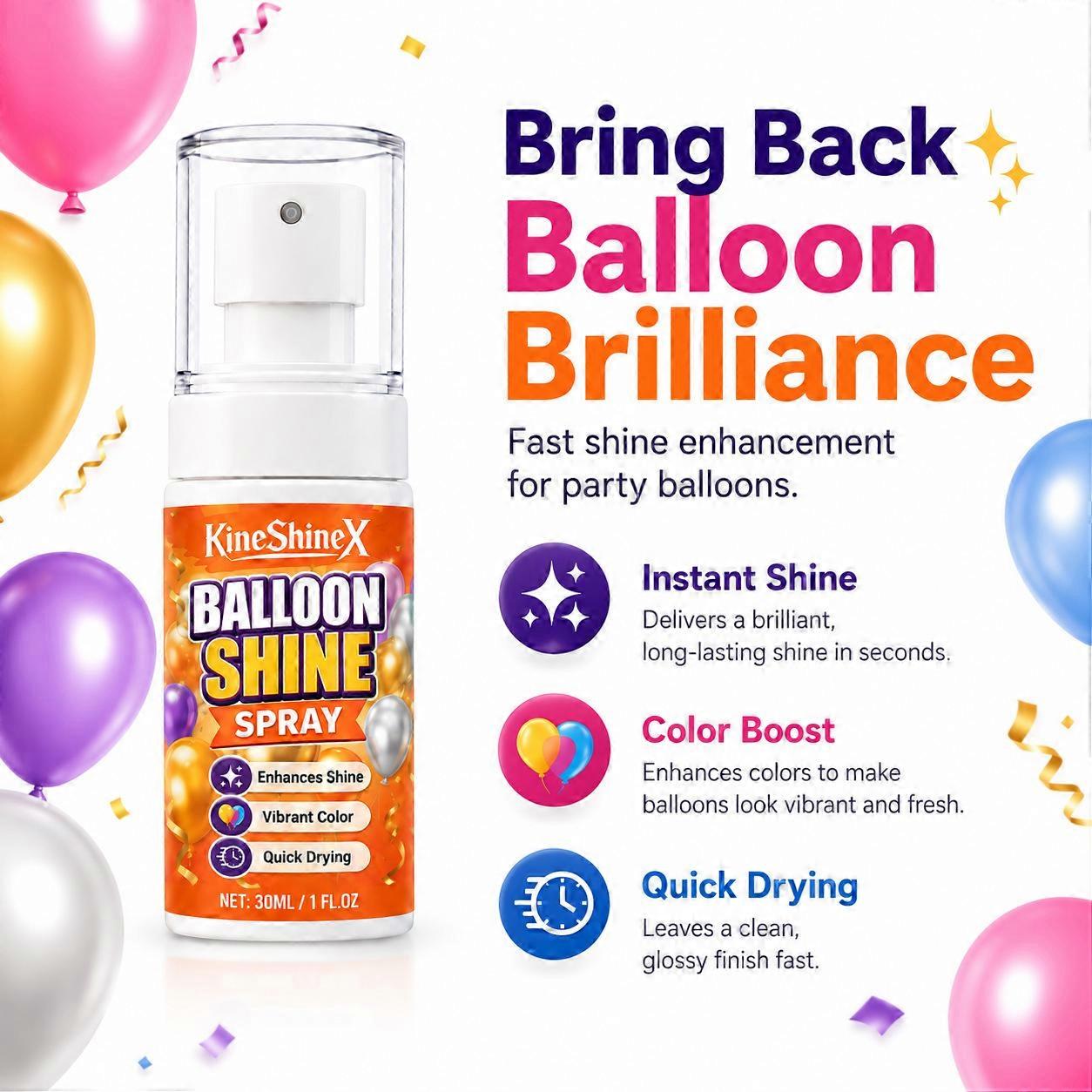 30ml Balloon Gloss Spray Quick Dry Shine
