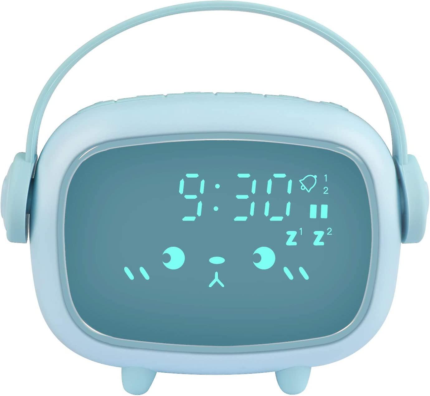 Alarm Clock Children Digital Children's Alarm Clock For Girls Boys Digital Clock Angel Alarm Clock Clock Alarm Clock1pcsblue