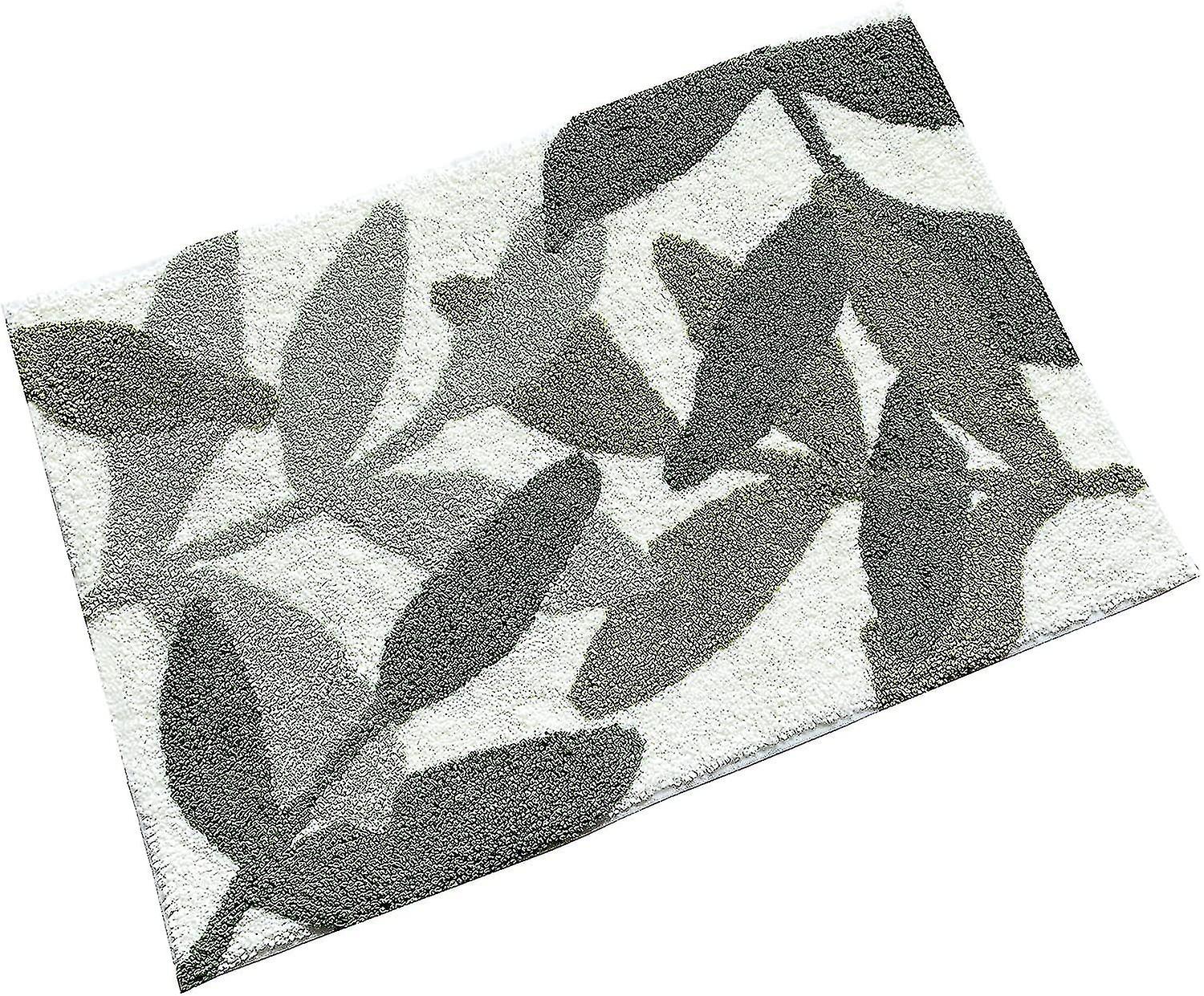 Green Leaf Microfiber Powerful Absorbent Bathroom Rug, 45*65cm