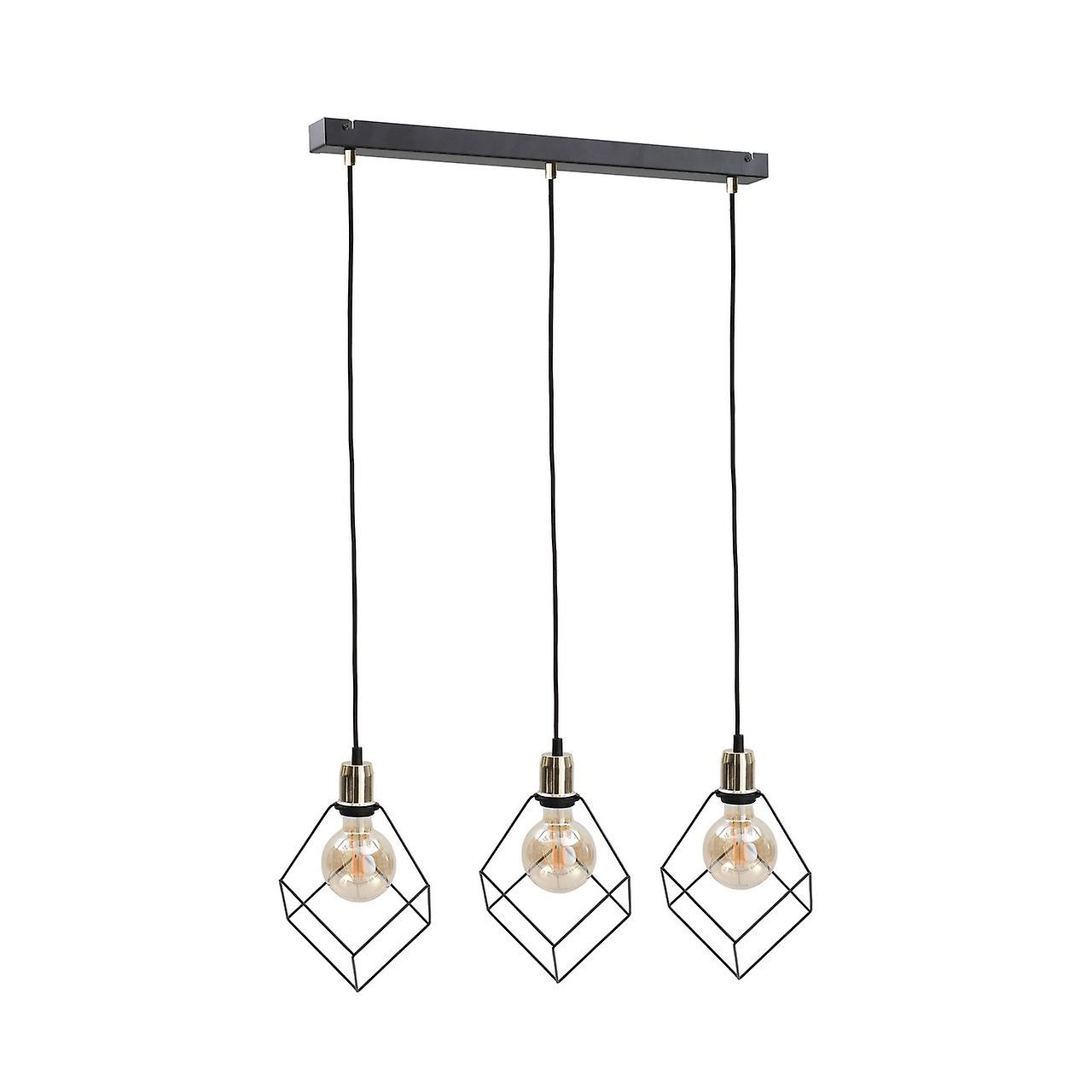 Ruben Bar Pendant Ceiling Light Gold, 60cm, 3x E27