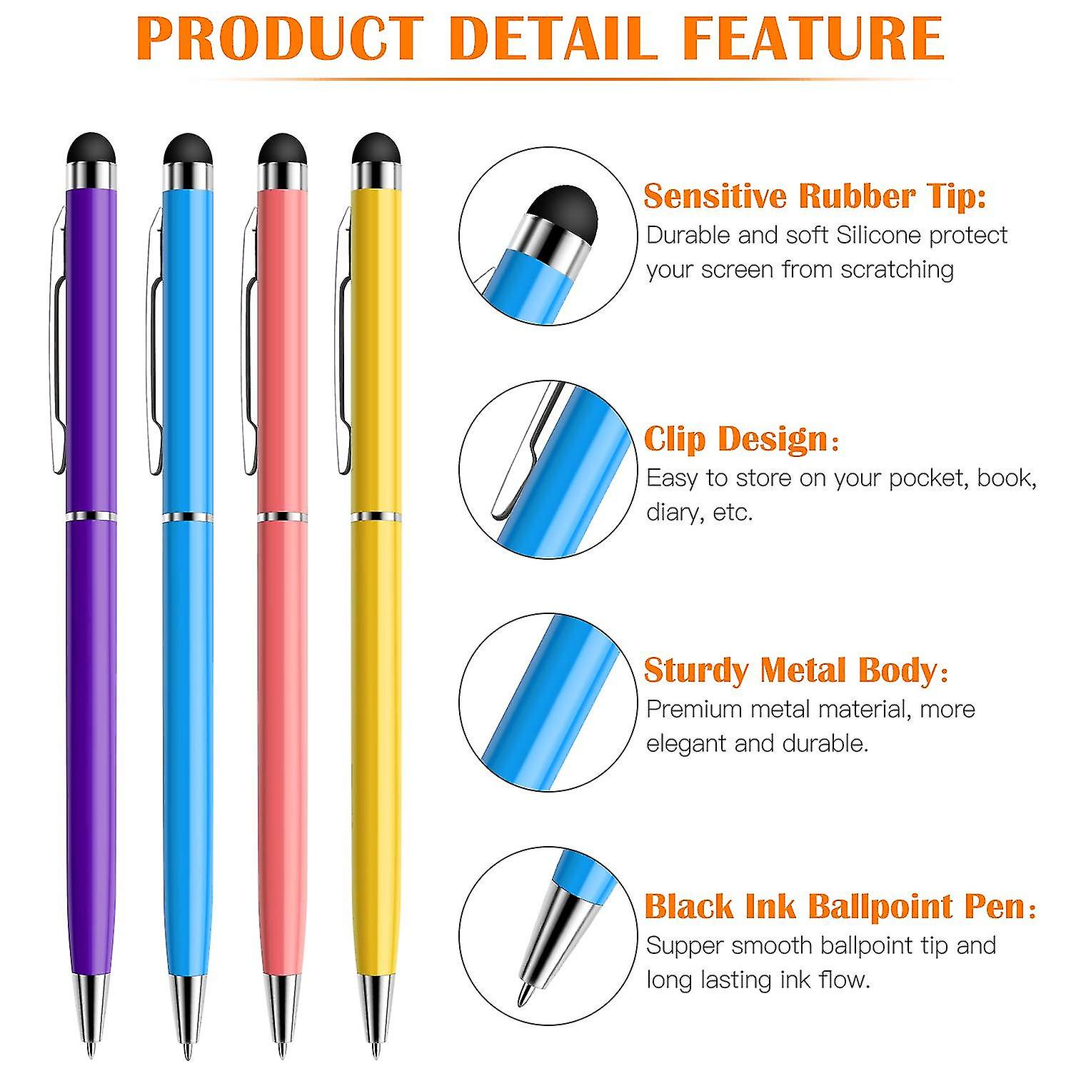 Pen 10 Pack Universal Capacitive In Retractable Ballpoint Pens