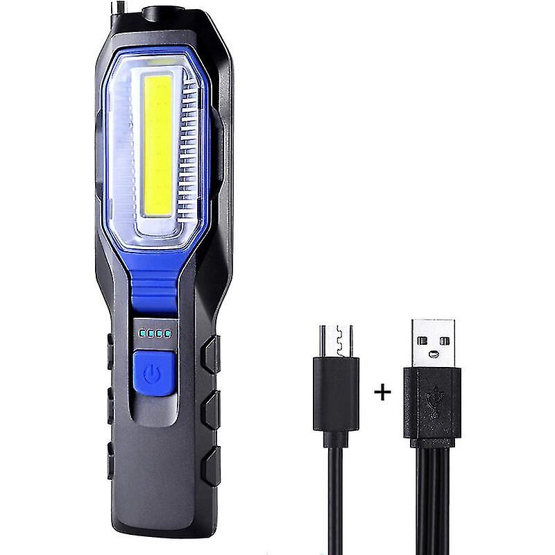 Rechargeable Work Light, Magnetic Light, 2800mah Cob Battery, Charging Hook And Cable
