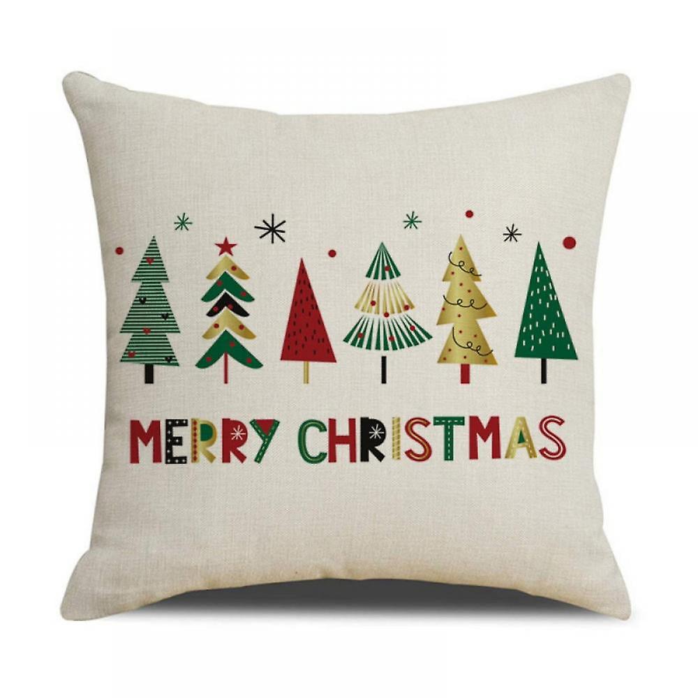 Orchip Red Christmas Pillow Covers Cases, Outdoor Xmas Gold Decorative Holiday Cushion Covers - for Sofa,Chritmas Deer & Tree & Flower