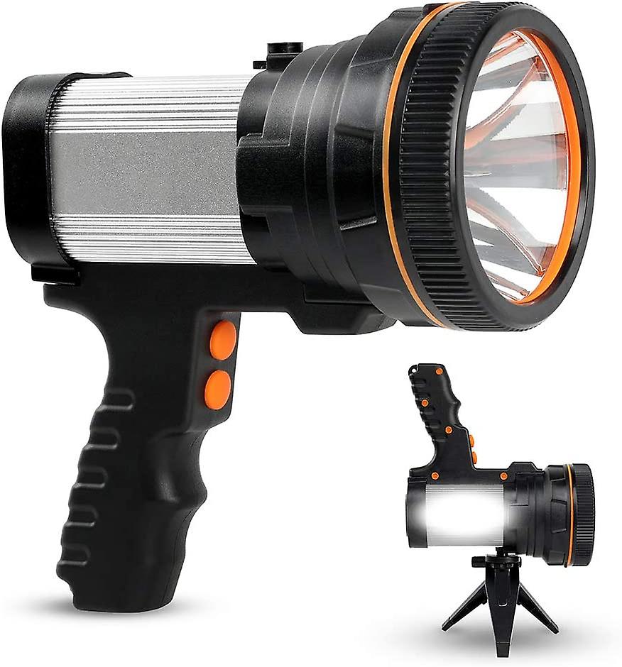 Rechargeable LED flashlight, with powertrain function, camping lights, long life searchlights with tripod