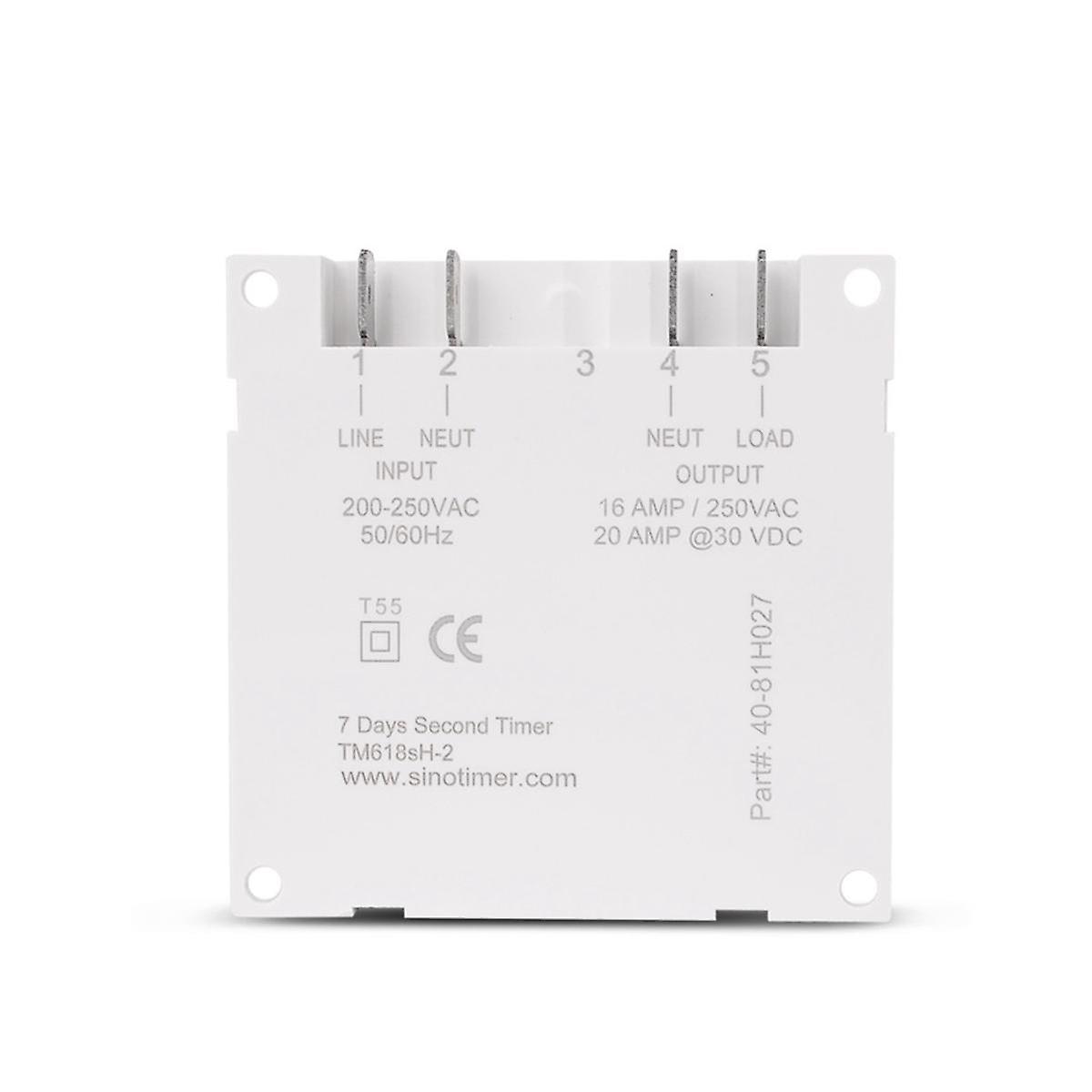 TM618SH 220V 1 Second Interval Power Supply 7 Weekly Programmable Digital Electronic Lighting Dail
