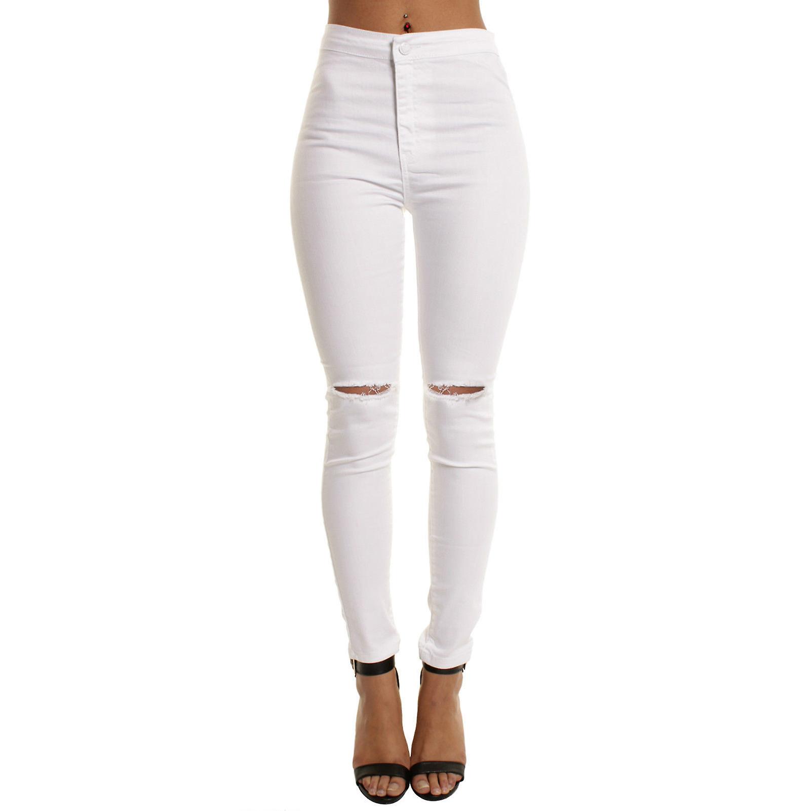 Women's High Waist Fit Jeans Women's Elastic Fit Jeans Suitable for Casual and Daily Wear