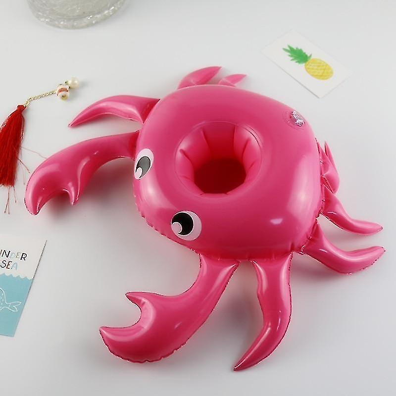 Hot Pink Crab Inflatable Cup Holder Unicorn Flamingo Drink Holders Swimming & Float Bathing