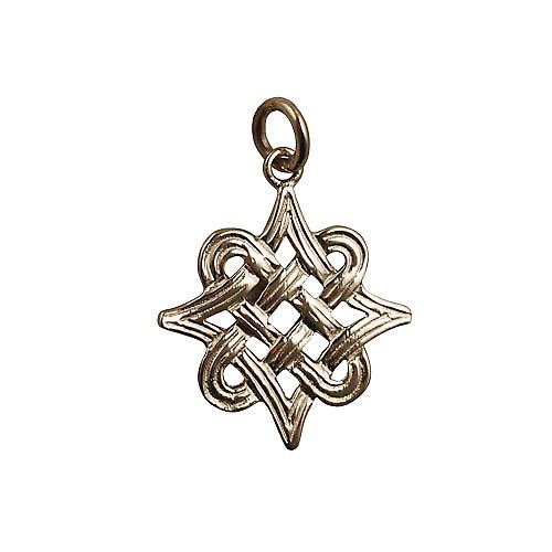 9ct Gold 23x23mm Celtic knot Pendant