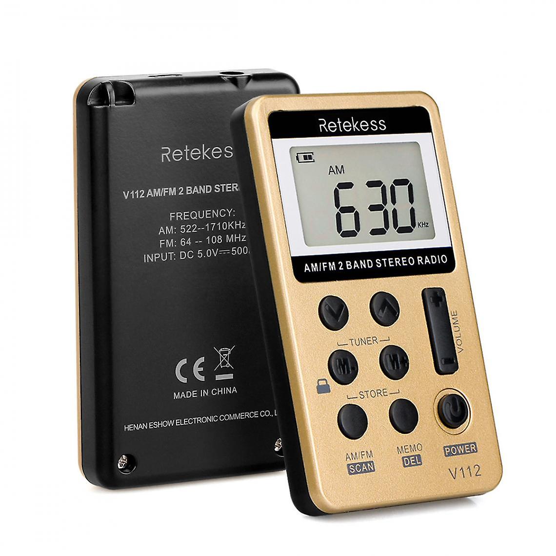 V112 Mini Pocket Radio Fm Am 2 Band Digital Tuning Radio Receiver With Rechargeable Battery Headset F9202 | Pocket Radio | Mini Pocket Radio And Radio