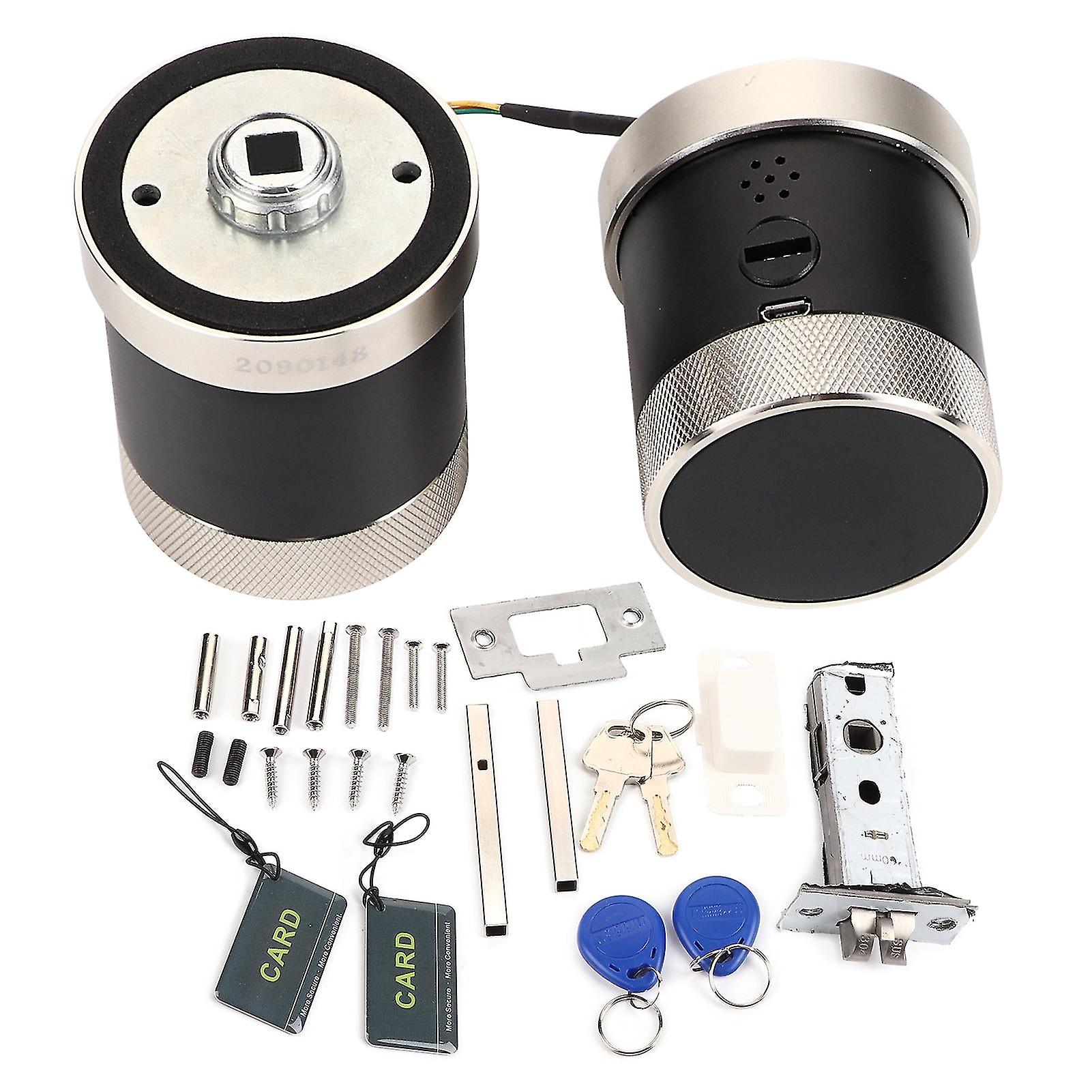 Card Reader Password Security Door Key Lock Bluetooth Digital App Smart Sphere Silver