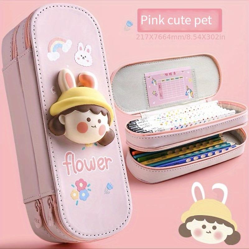 Large Capacity Pencil Box: Simple Decompressing Design For Boys & Girls In Primary School