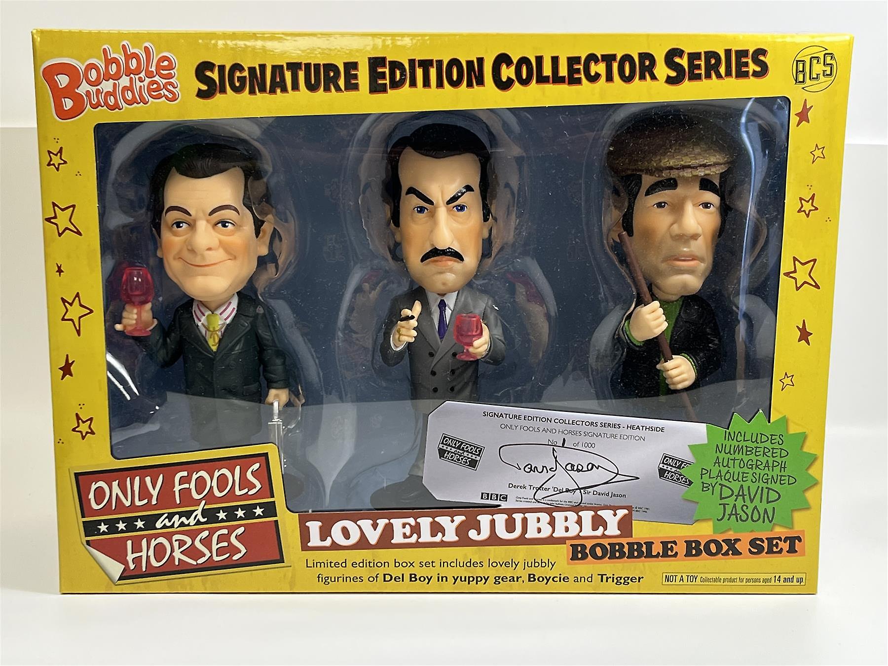 Only Fools and Horses Bobble Buddies 7 Inch Signed By Sir David Jason Bobble Box Set BCOFBOX2