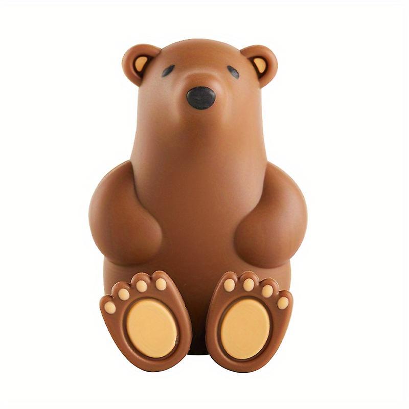 1pc Cute Bear Toothbrush Holder - Wall Mounted Rack For Bathroom Organization