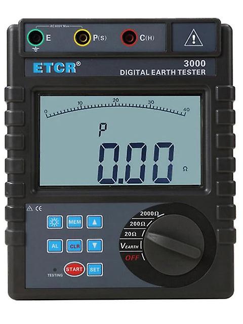 Range 0.01ohm~2000ohm  Etcr3000 Earth Ground Resistance Tester ----rs232 Interface