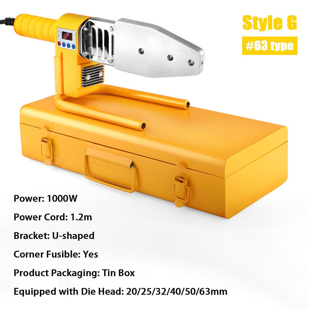 Pipe Welding Machine 600/800/1000/1200w 20-110mm Pipe Soldering Iron Plastic Welding Tool Pp/ppr/pb/pe Tube Heating Hot Melt Tool