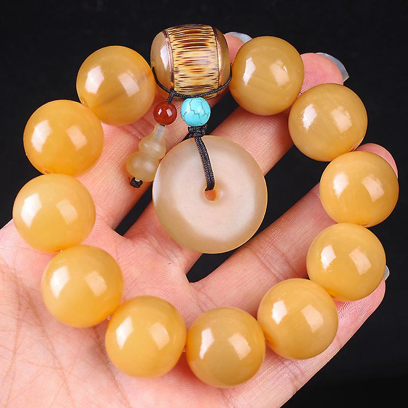 Bracelet en corne de yak doré