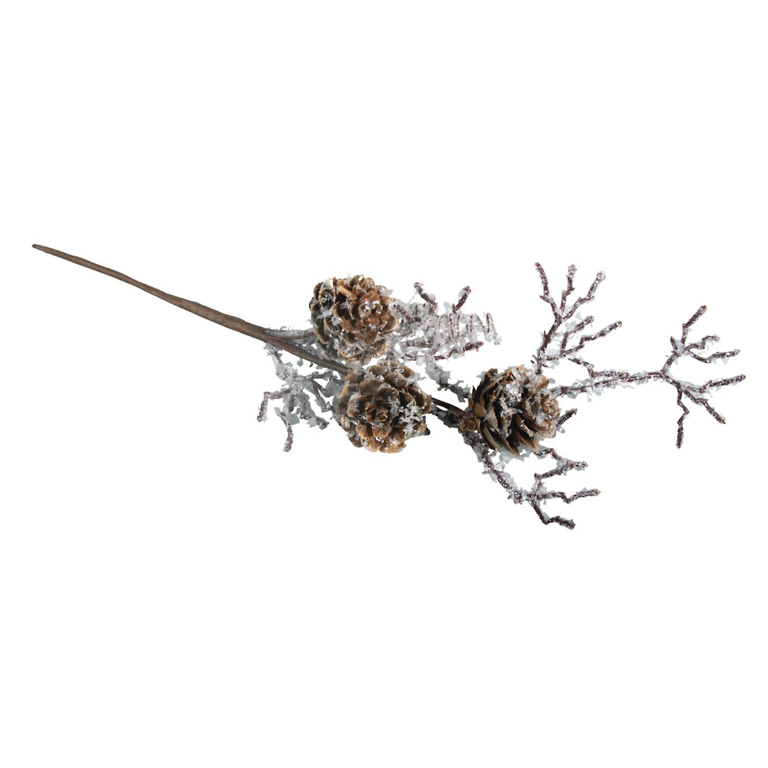 Decorative branch - Cone and larch - Floral art - 26 cm