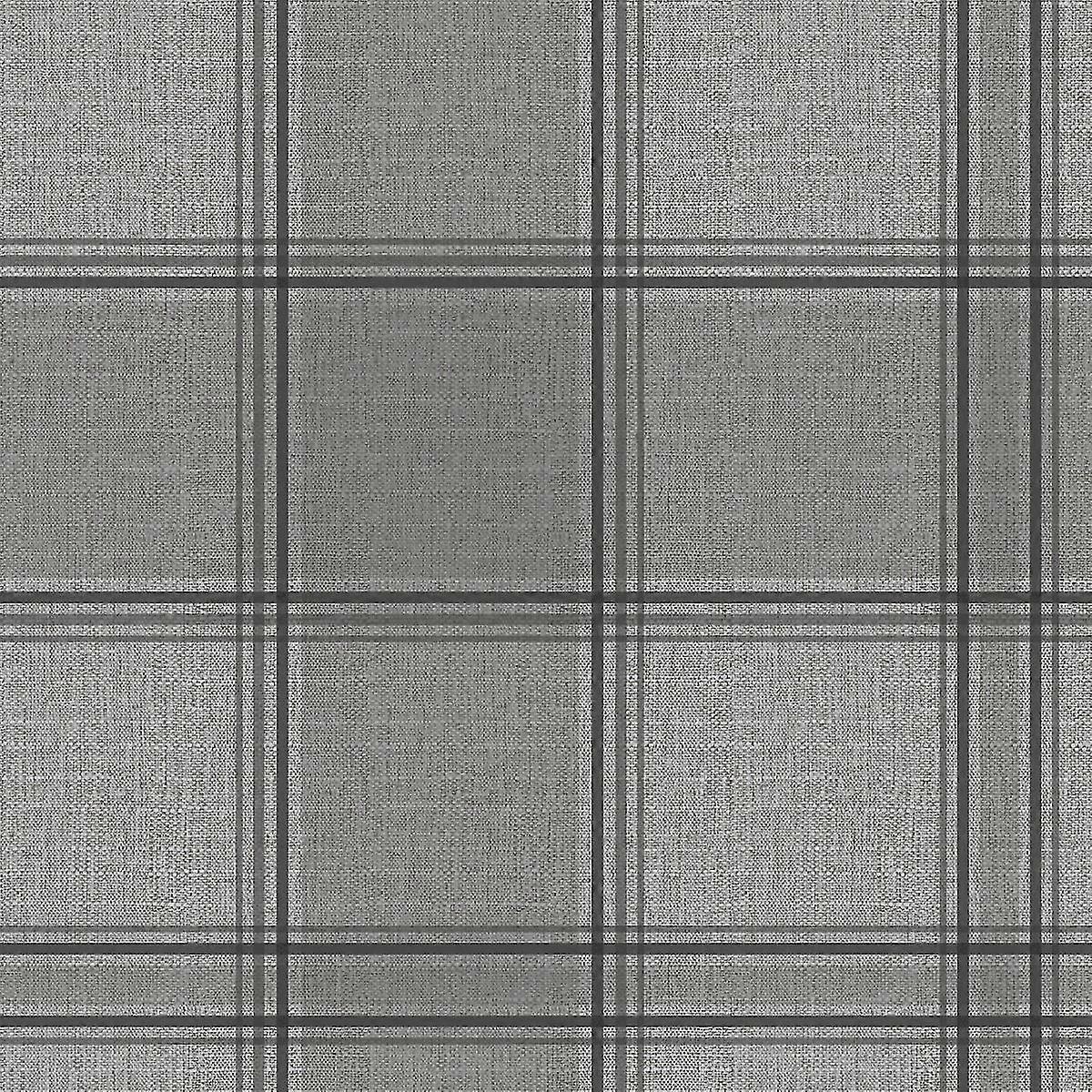 Belgravia Silver Giorgio Check Wallpaper 10.05M