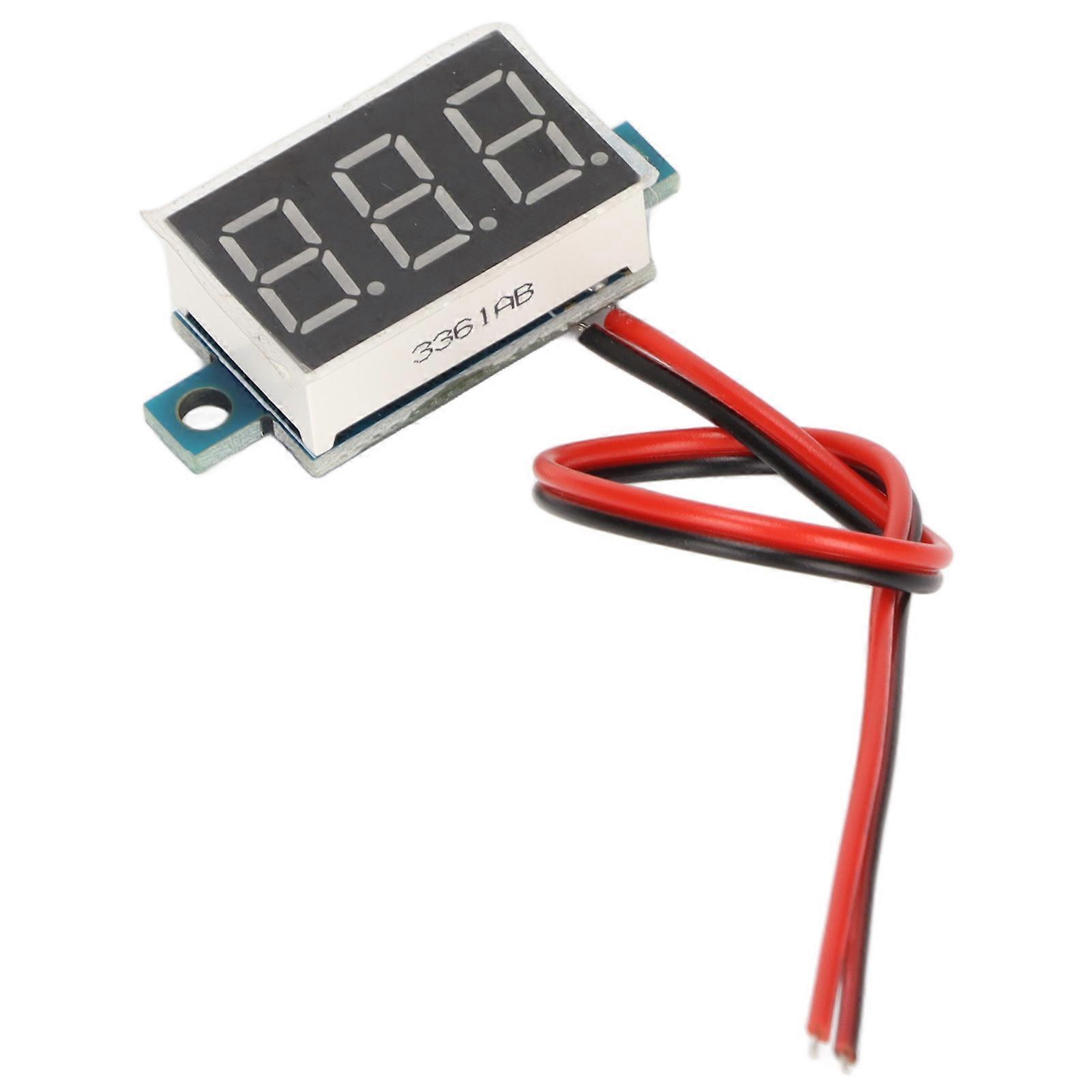 DC 4‑40V DIY Digital Voltmeter Stable High Measurement Accuracy Standard Size LED Digital Voltage Meter Panel Green