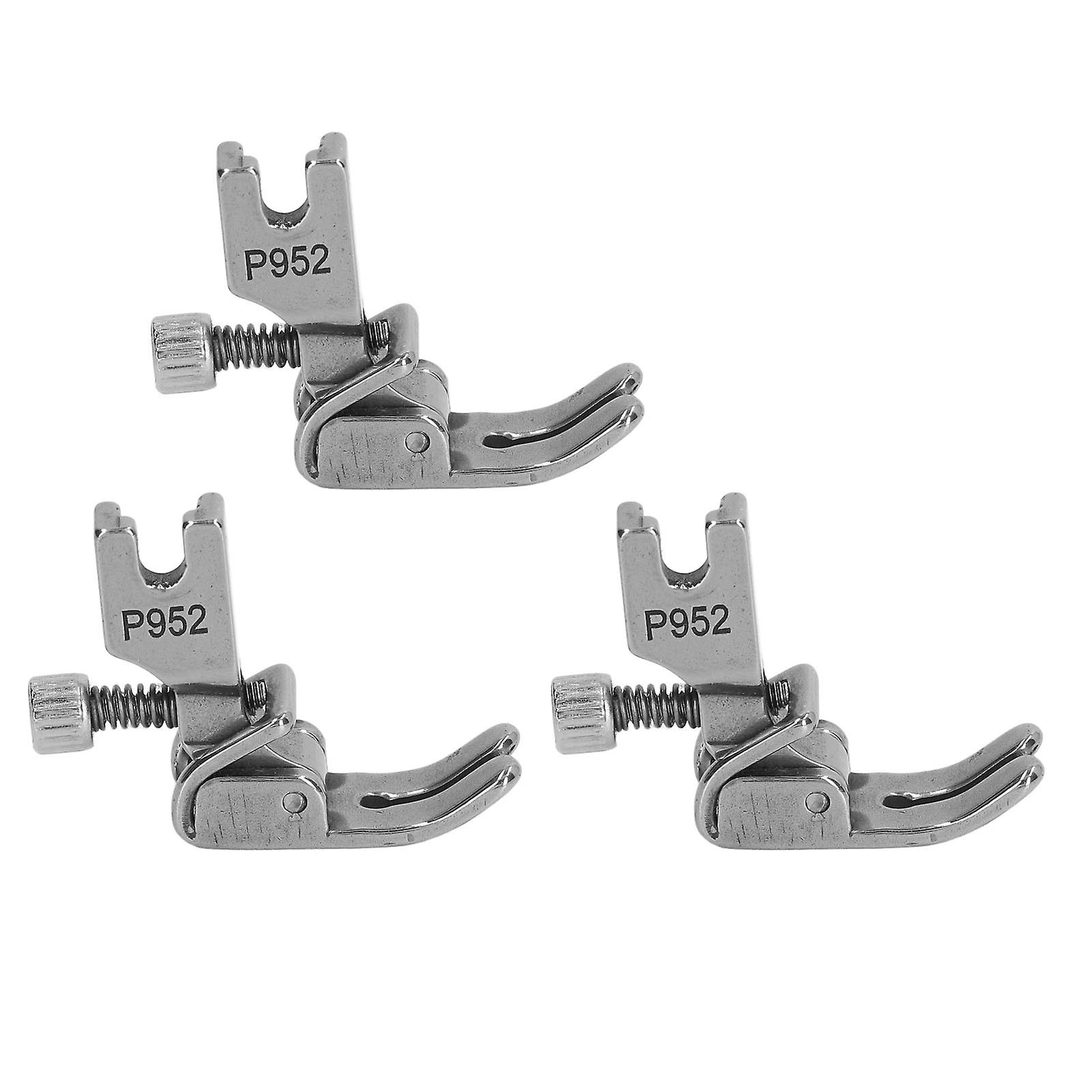 3pcs Shirring רגל מתכוונן מרחק מבריק מראה פלדה תפירה לחץ רגל למכונת תפירה תעשייתית