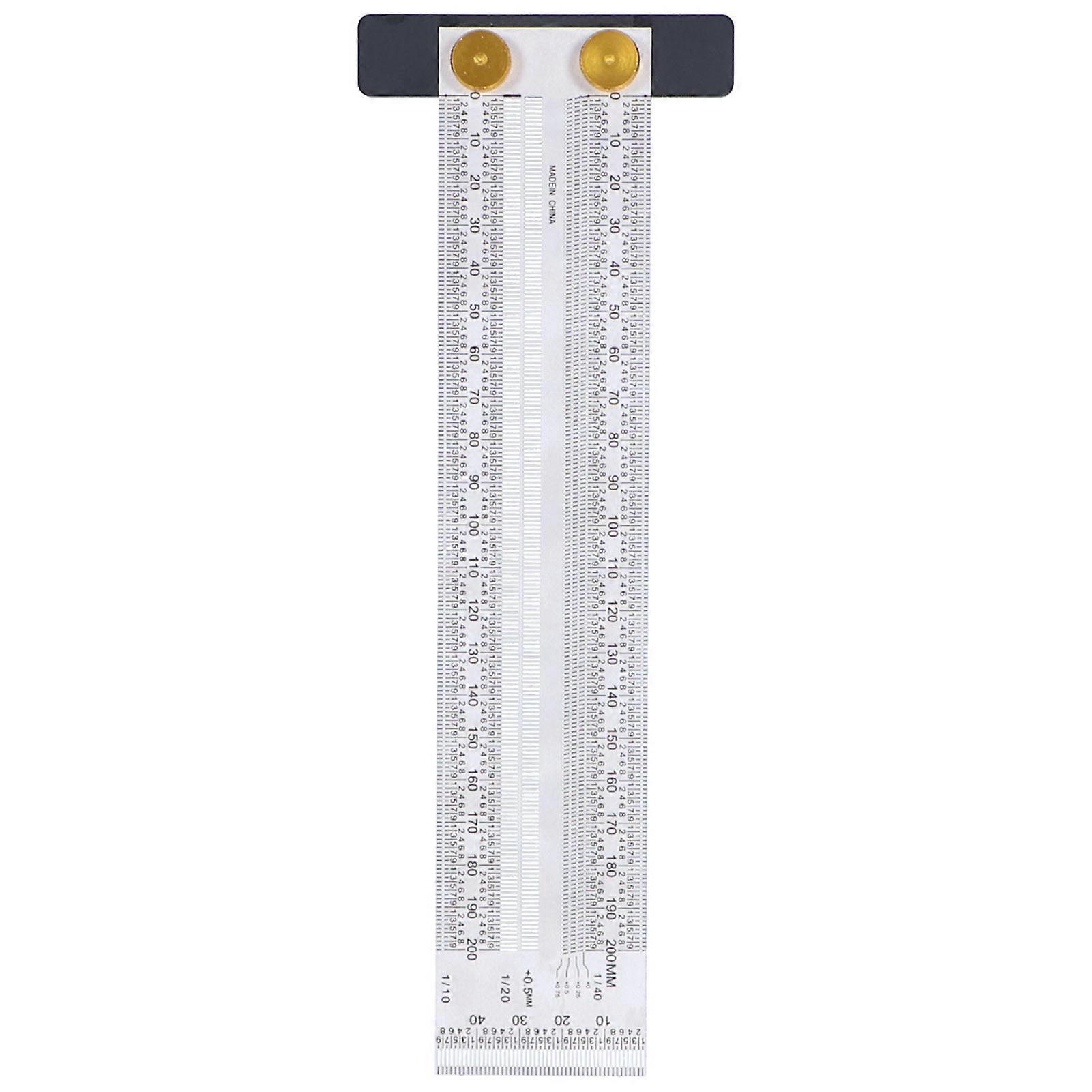 Marking Scale Exquisite Accurate Portable Convenient Sturdy Durable Multifunctional Tshaped Hole Ruler(200mm )