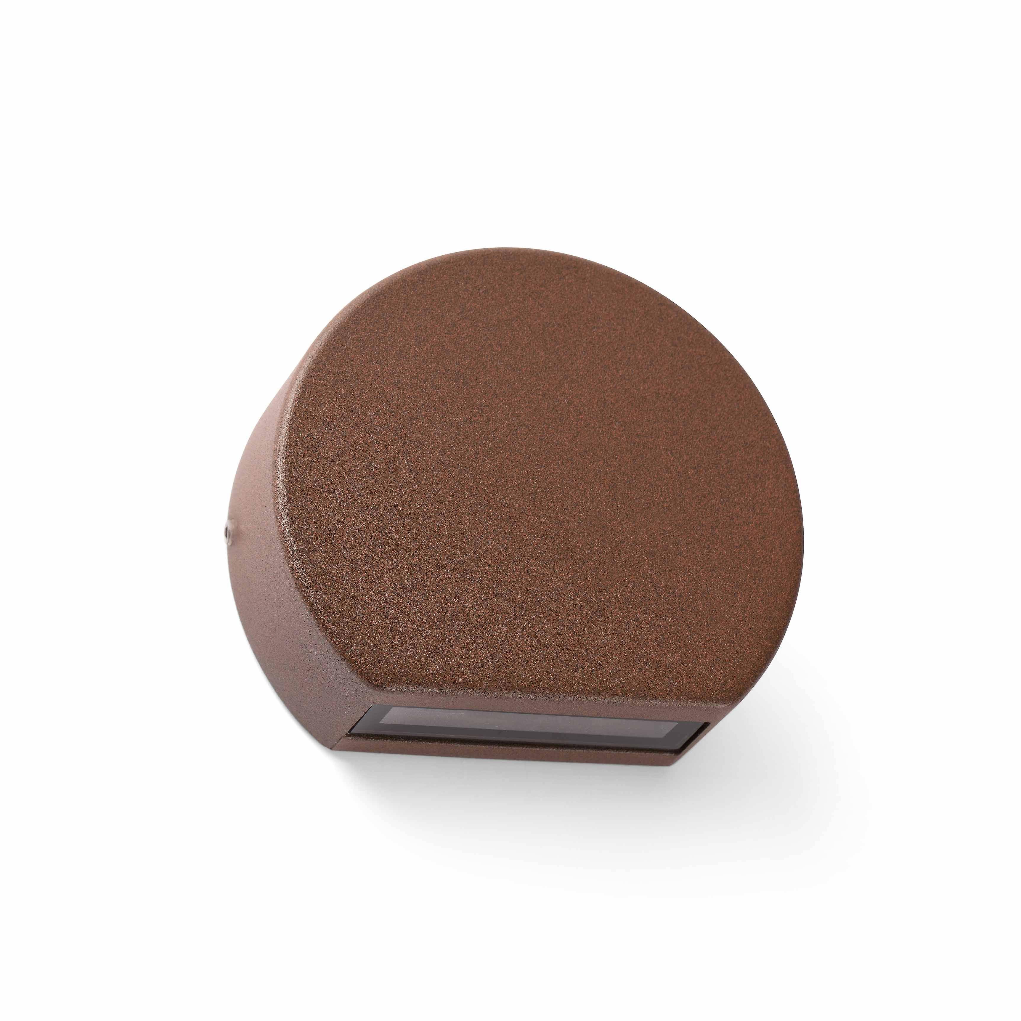 Faro Pill - LED Outdoor Wall Light Rust Brown IP54