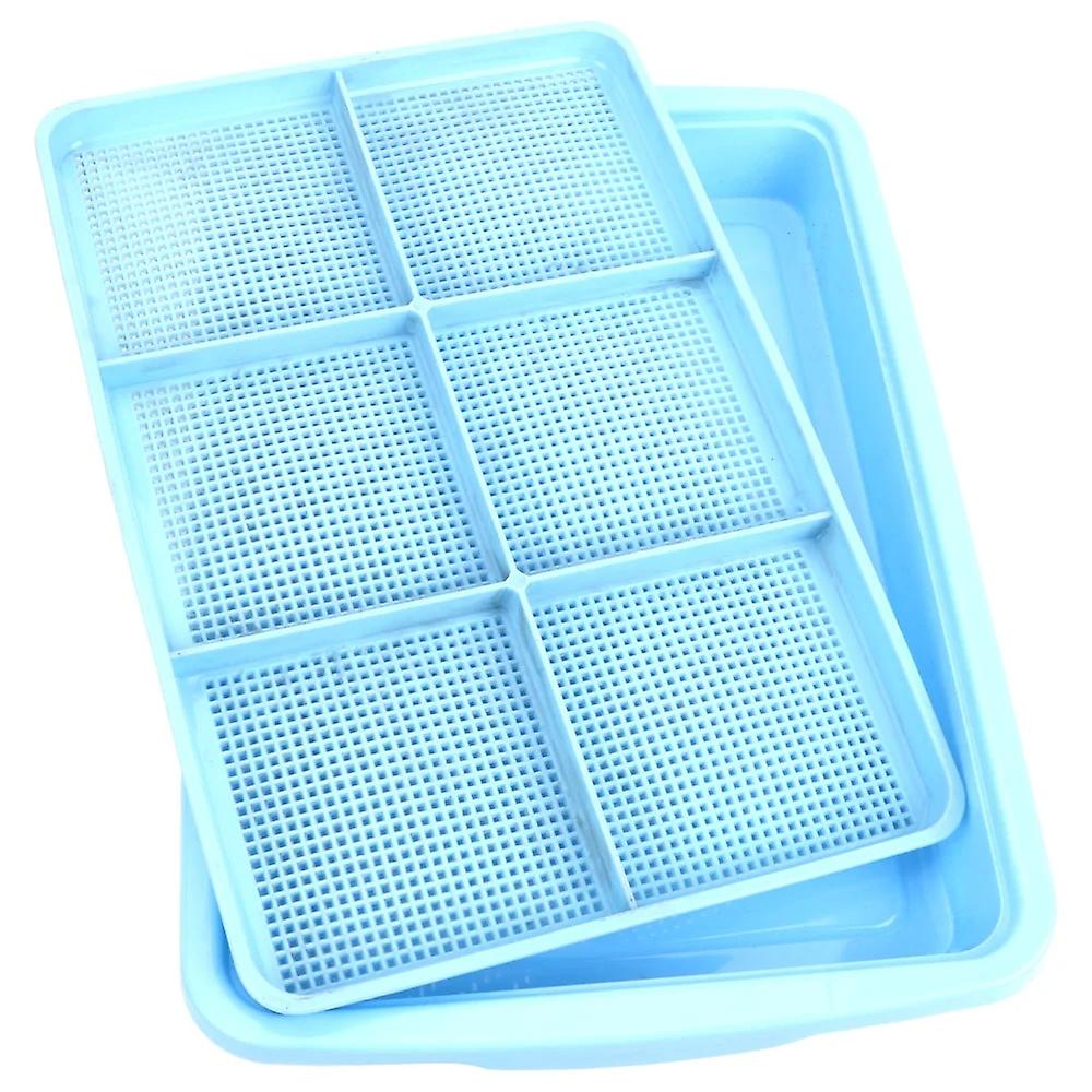 2-Schicht-Pflanzschalen Teller Sojasprossen Sämlingskasten Wachsende Setzlinge Anzuchttöpfe Tablett Gartenbau Hydroponisches System