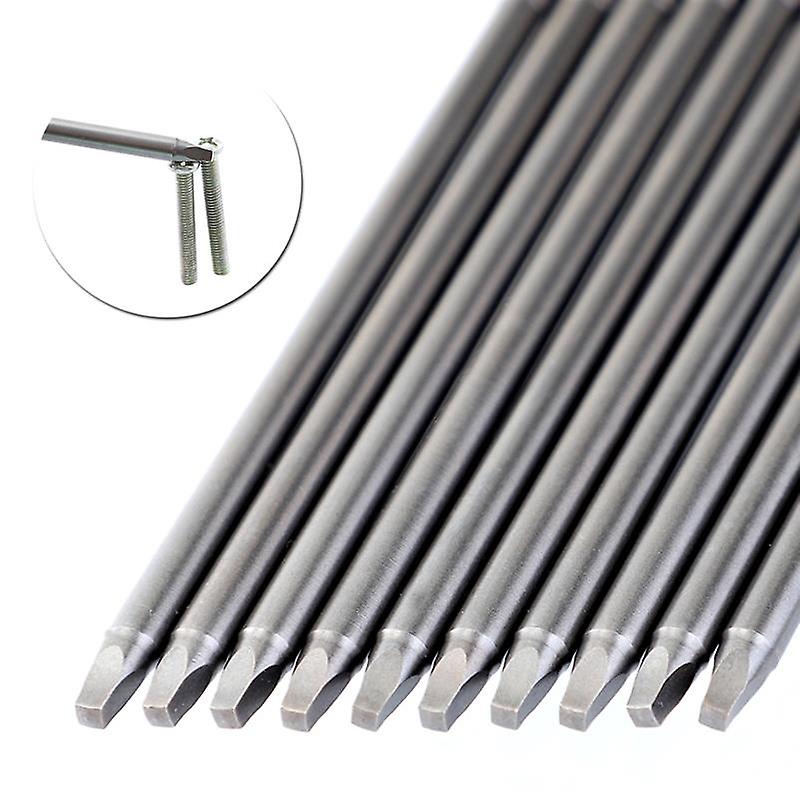 10 Stück Schraubendreher-Bits Mit Vierkantkopf – 150 Mm, 1/4 Zoll Sechskant, Magnetisch, S2 Stahl