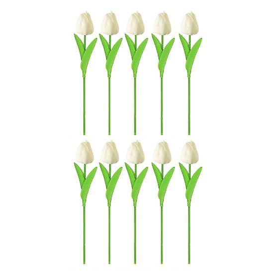 10Pcs Artificial Tulip Branch with Stem Realistic Reusable Home Wedding Party Faux Flower Floral Spring Decoration Photo Props