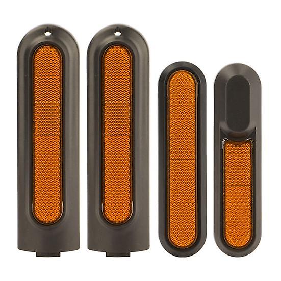 4Pcs Electric Scooter Side Covers with Rear Reflector Simple Installation Night Visibility Reflective Side Covers Replacement Parts for Xiao Mi Pro 4