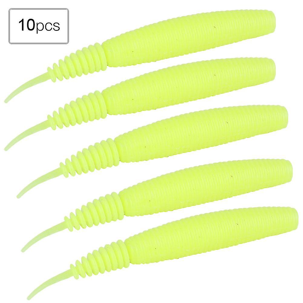 10pcs Yellow Artificial Insect Pupae Worm Soft Lure Fishing Baits