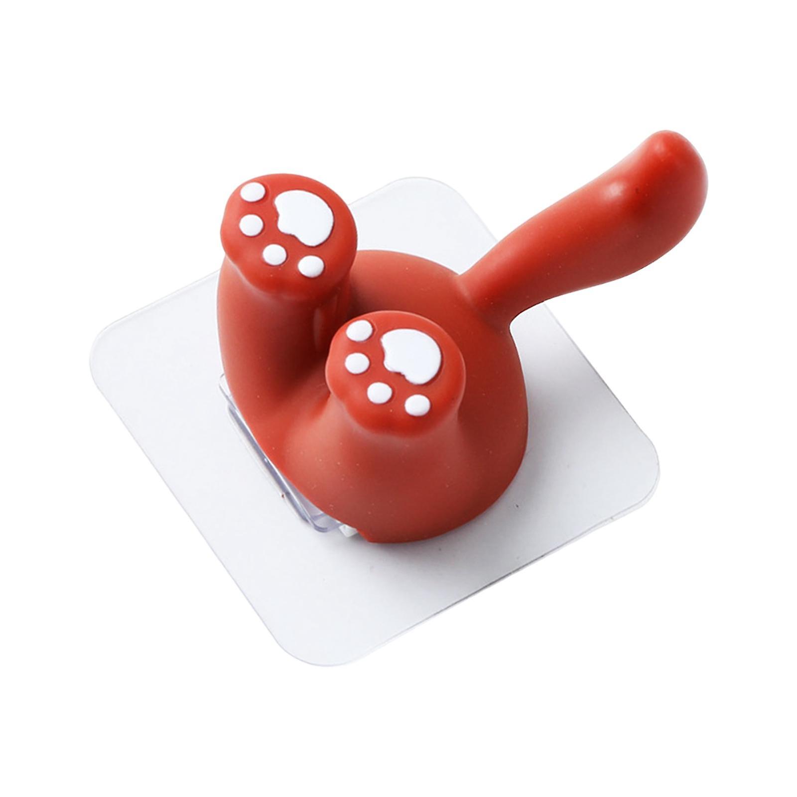 Toothbrush Hook Towel Hanging Hook Multifunction Wall Hook for Bedroom Hotel Red