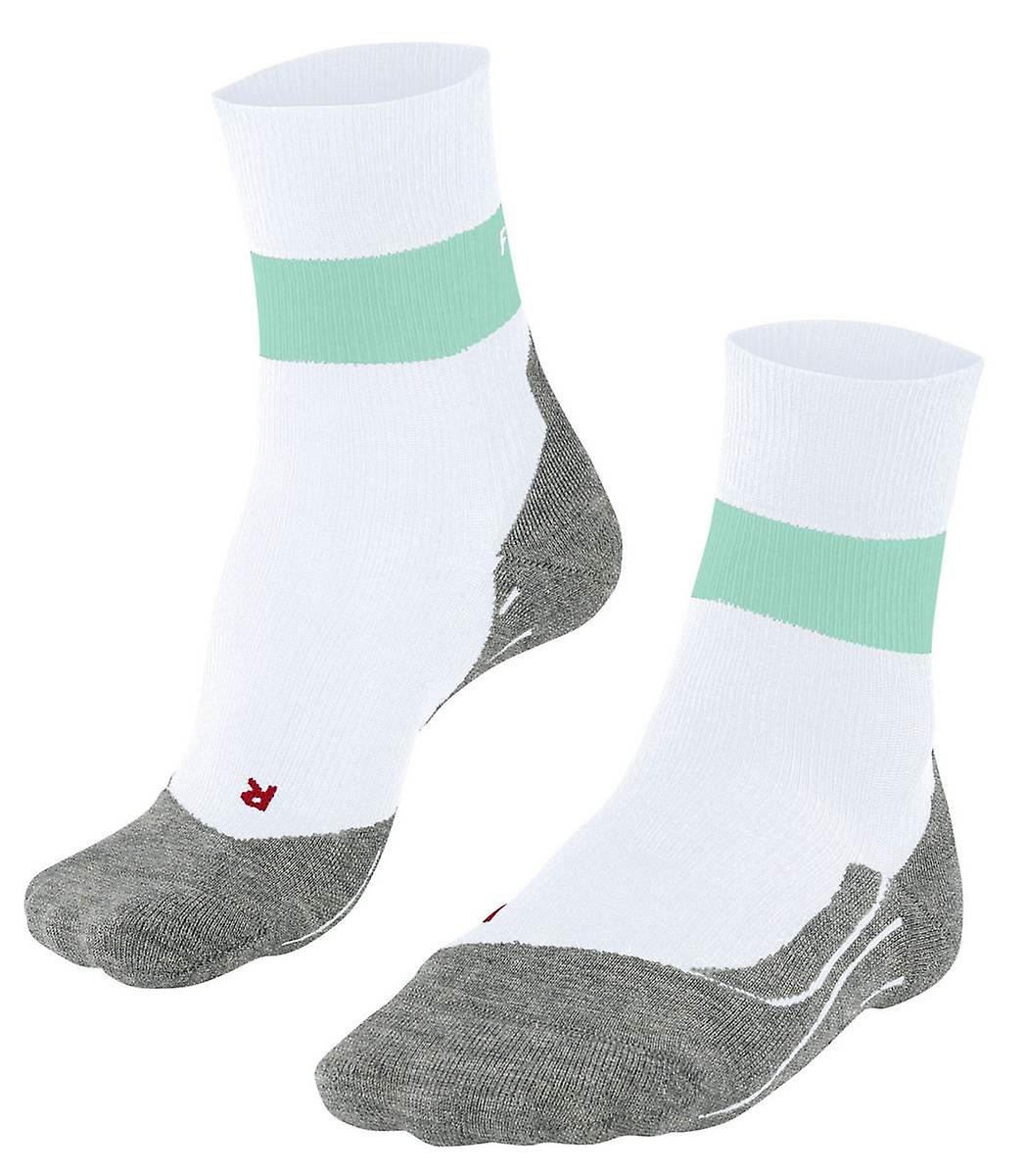 Falke RU Compression Stabilizing Running Socks - White/Teal