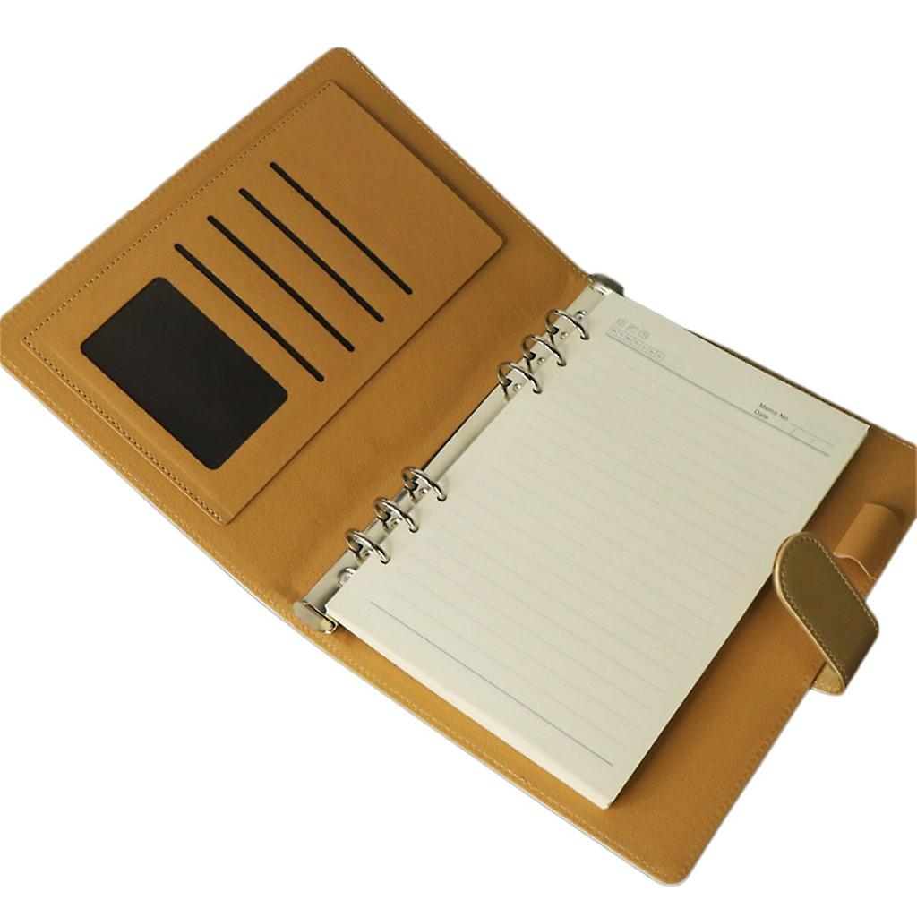 Stationery Notebooks Loose Leaf Notebook Business Notebook with Card Slots