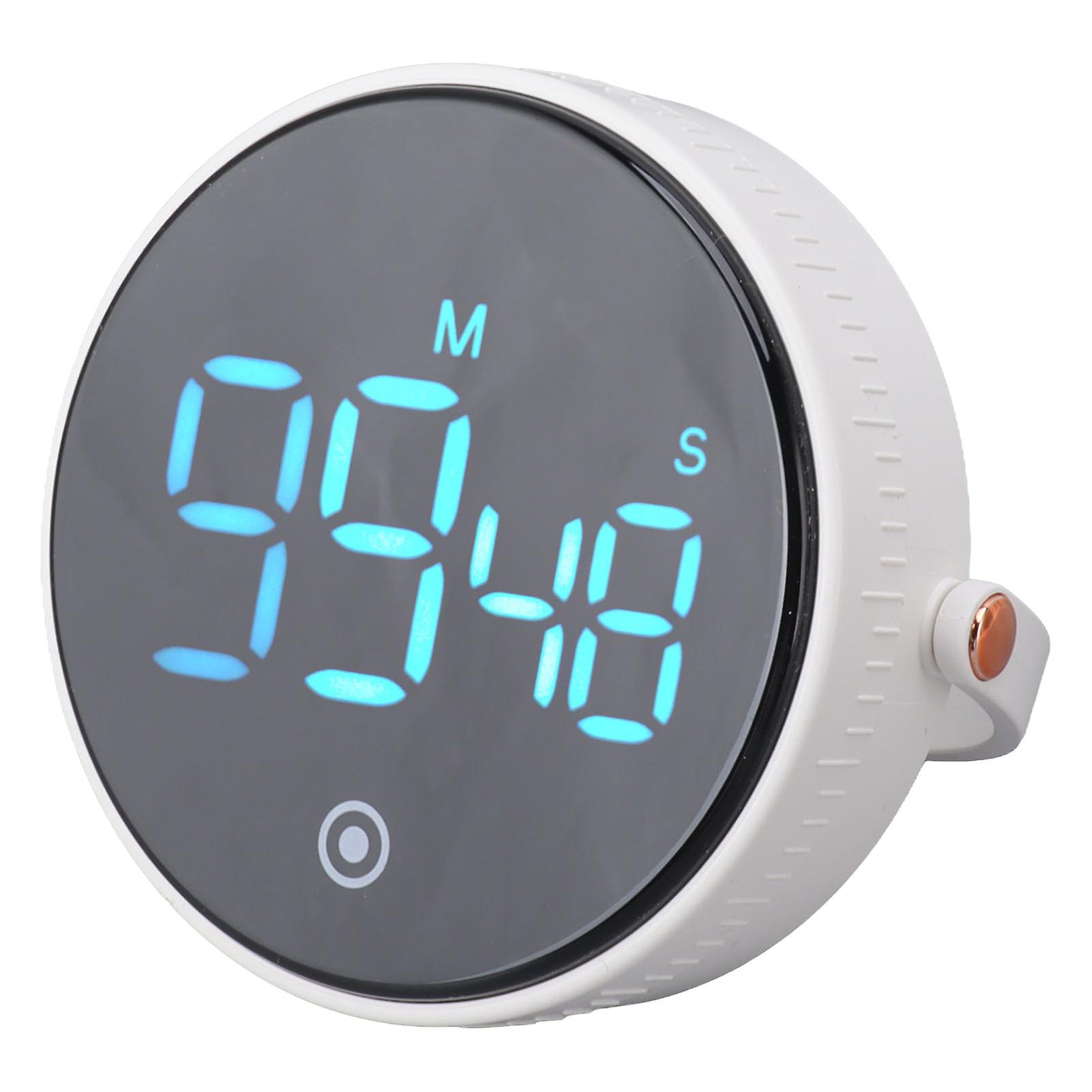Digital Kitchen Timer Magnetic Large LED Display Countdown Timer for Cooking Classroom Fitness White 